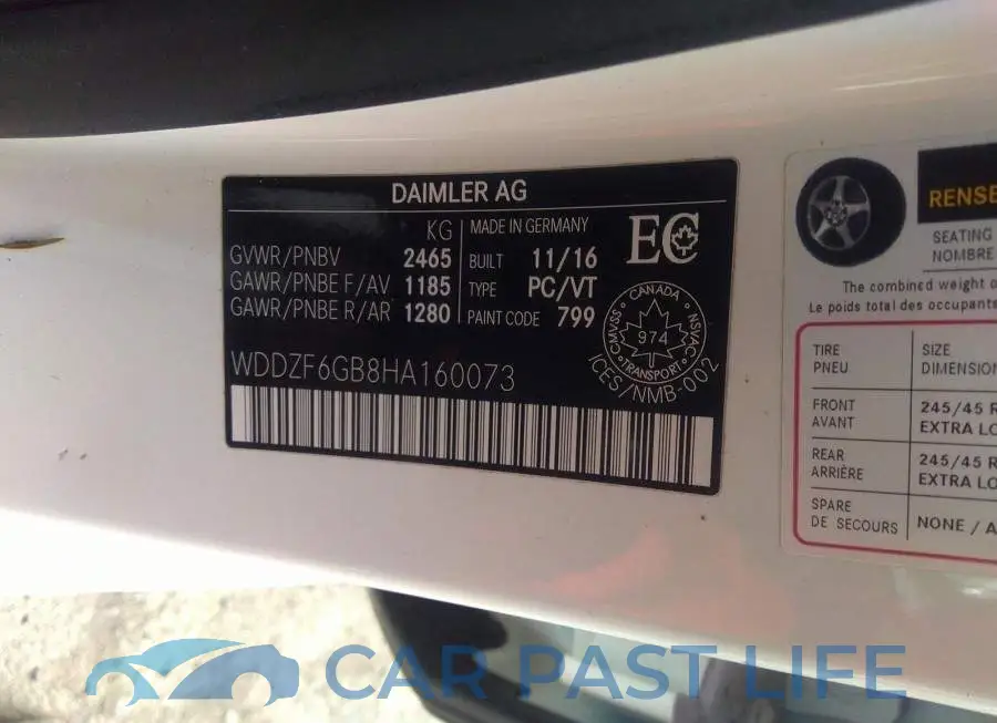 WDDZF6GB8HA160073# 9