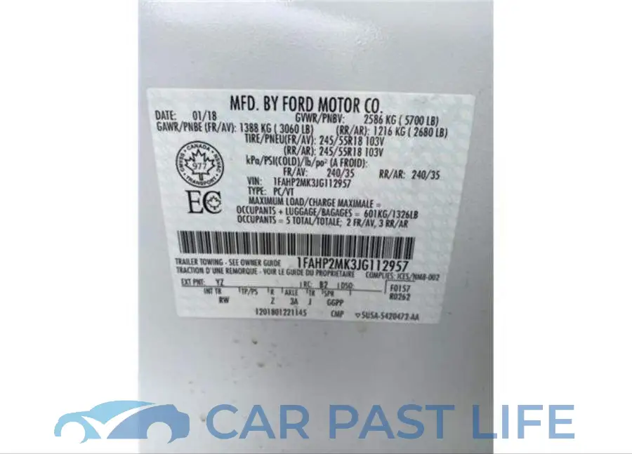 1FAHP2MK3JG112957# 9