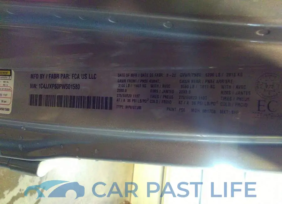 1C4JJXP60PW501580# 9