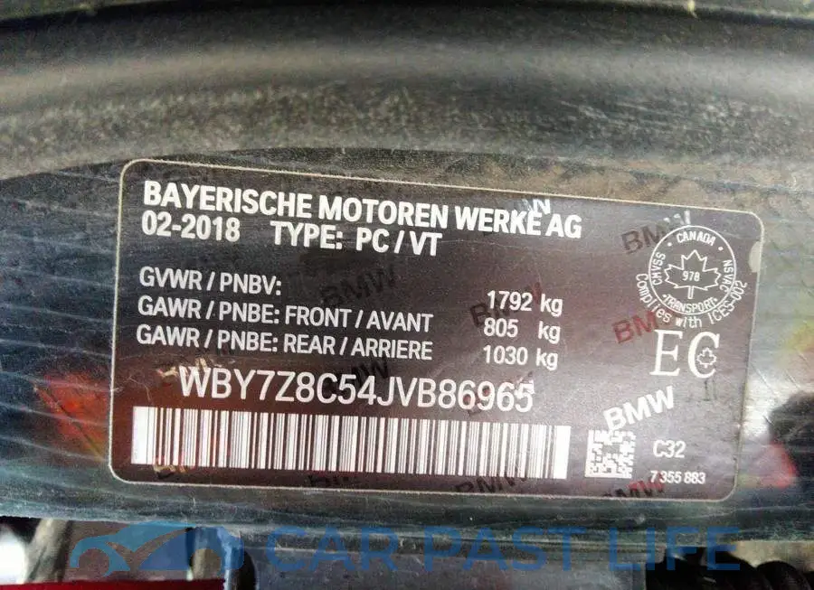 WBY7Z8C54JVB86965# 9