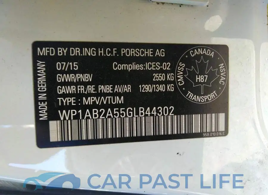 WP1AB2A55GLB44302# 9
