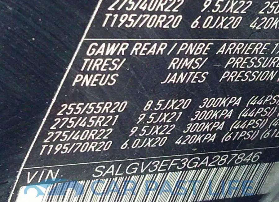 SALGV3EF3GA287846# 9