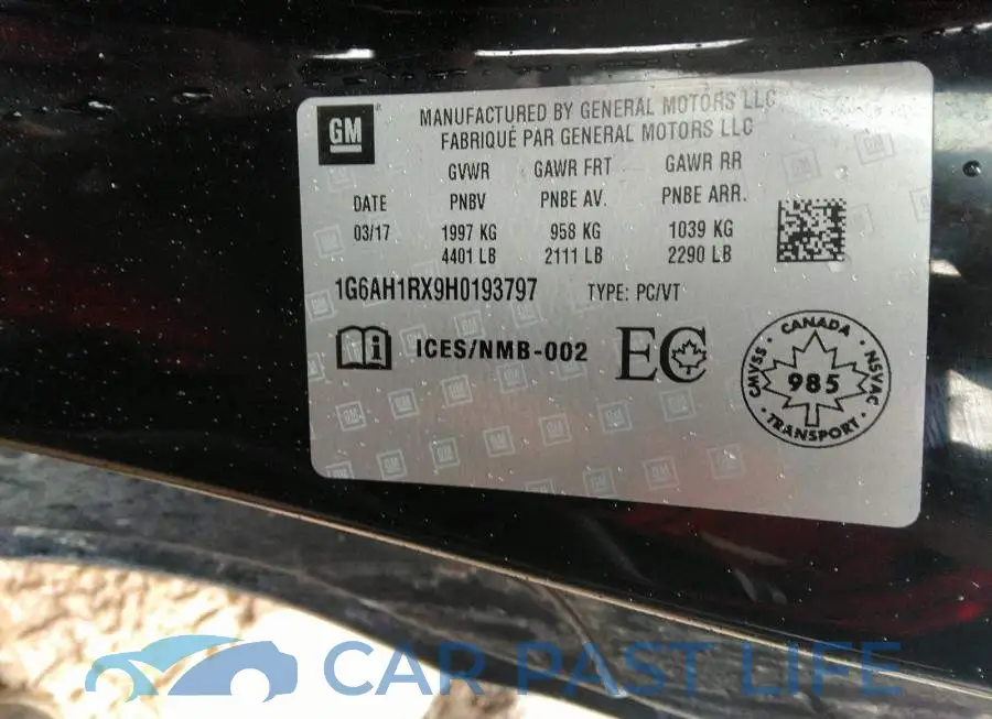 1G6AH1RX9H0193797# 9