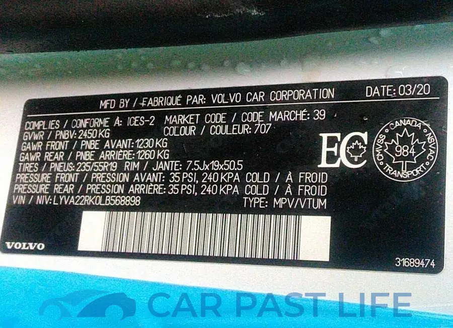 LYVA22RK0LB568898# 9