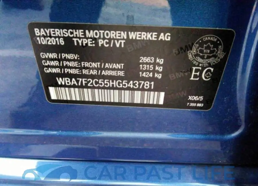 WBA7F2C55HG543781# 10