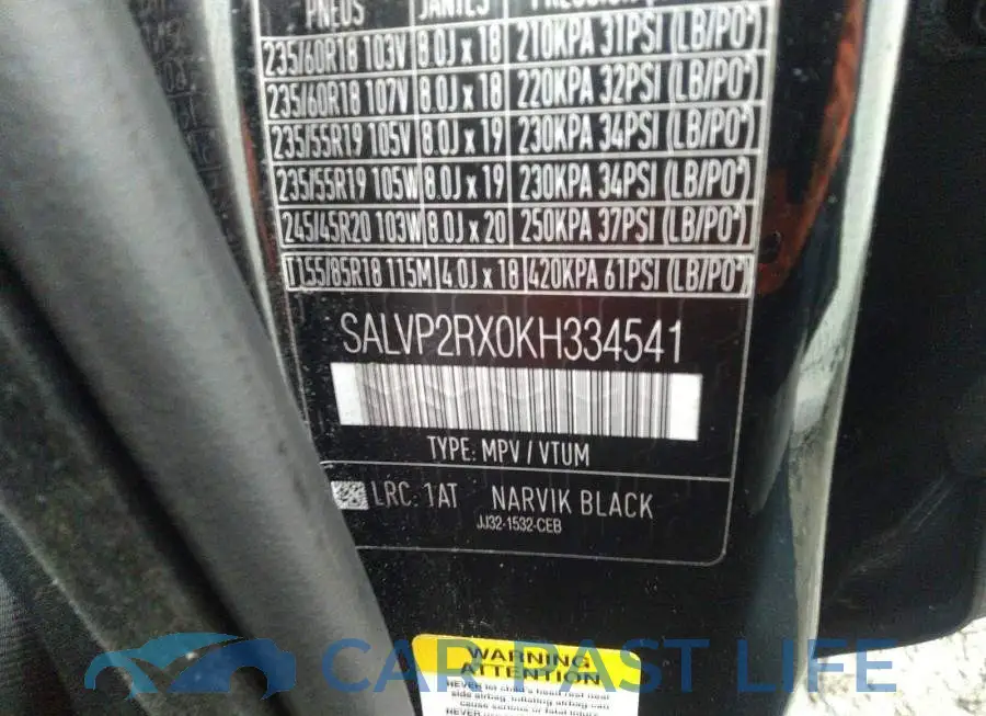 SALVP2RX0KH334541# 9