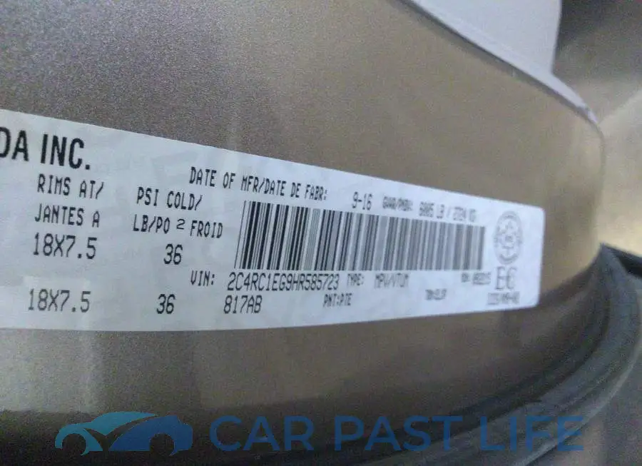 2C4RC1EG9HR585723# 9