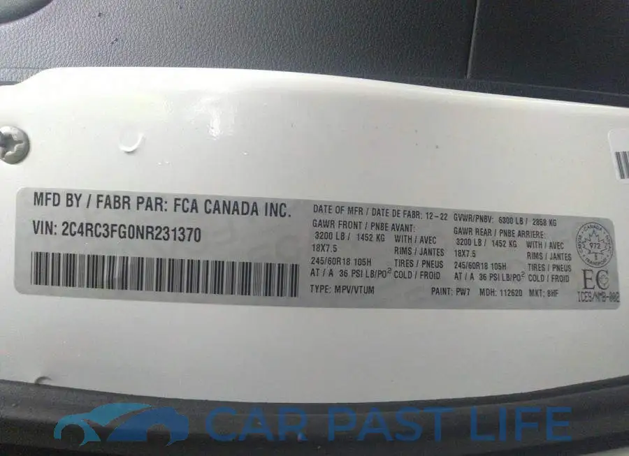 2C4RC3FG0NR231370# 9