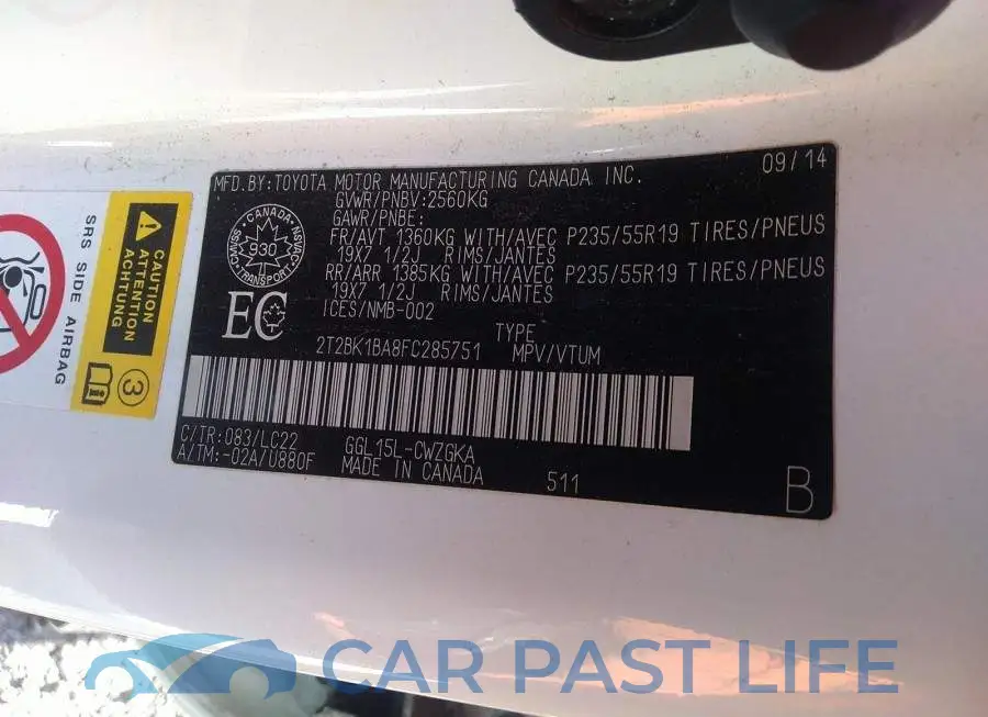 2T2BK1BA8FC285751# 9