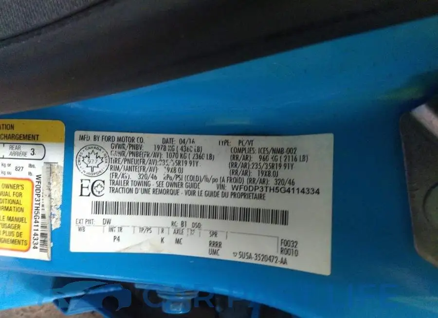 WF0DP3TH5G4114334# 9