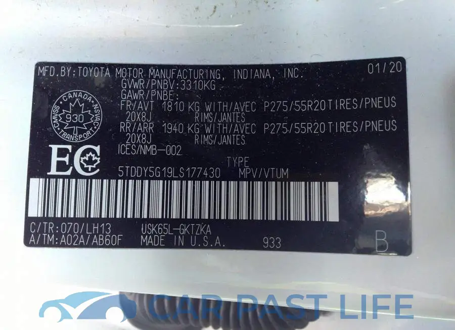 5TDDY5G19LS177430# 9