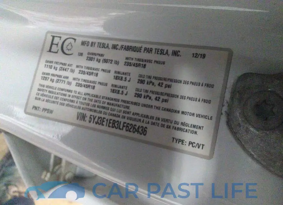 5YJ3E1EB3LF626436# 9