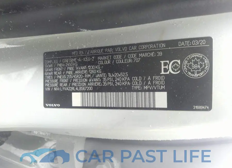 LYVA22RL4LB567200# 9