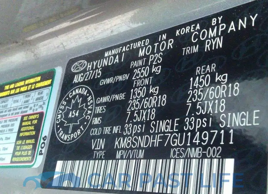 KM8SNDHF7GU149711# 9