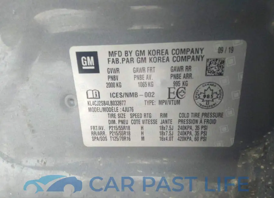 KL4CJ2SB4LB033977# 9