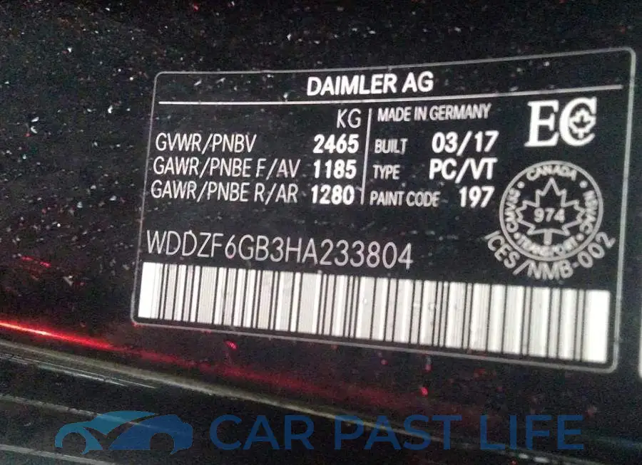 WDDZF6GB3HA233804# 9
