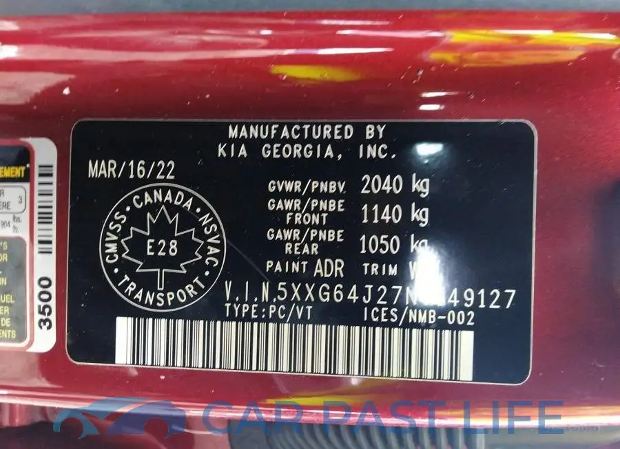 5XXG64J27NG149127# 9