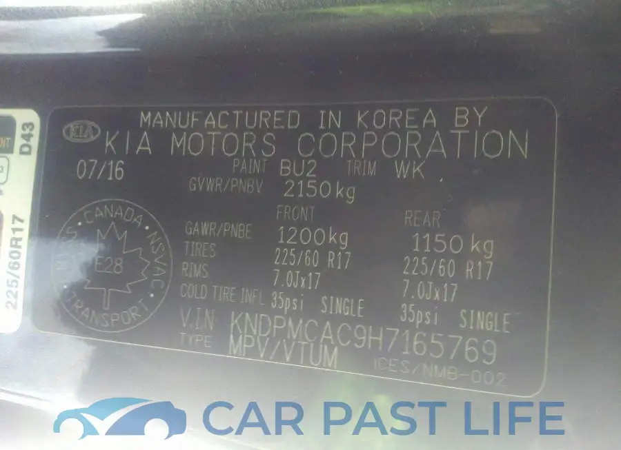 KNDPMCAC9H7165769# 9