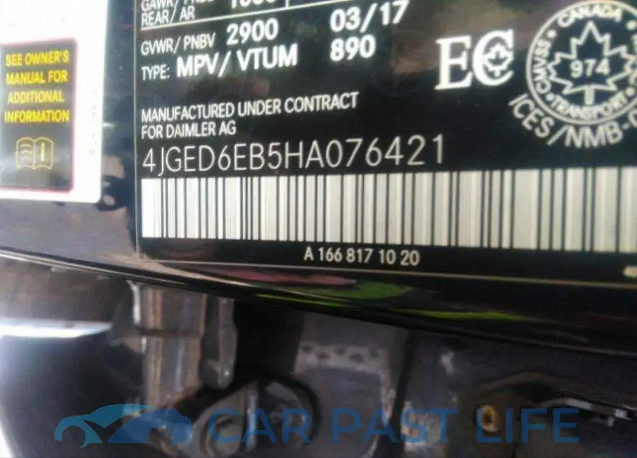 4JGED6EB5HA076421# 10