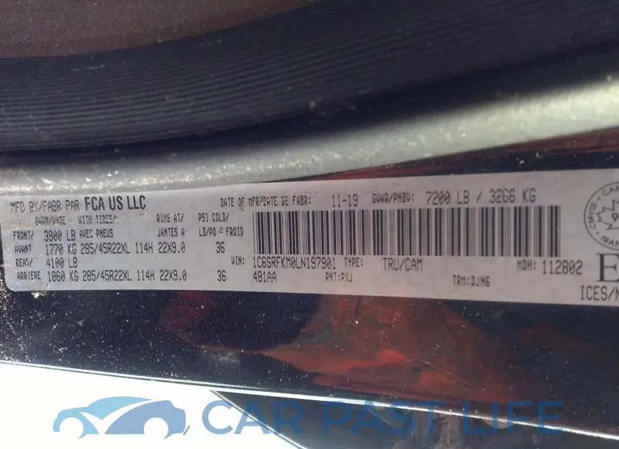 1C6SRFKM0LN197901# 9