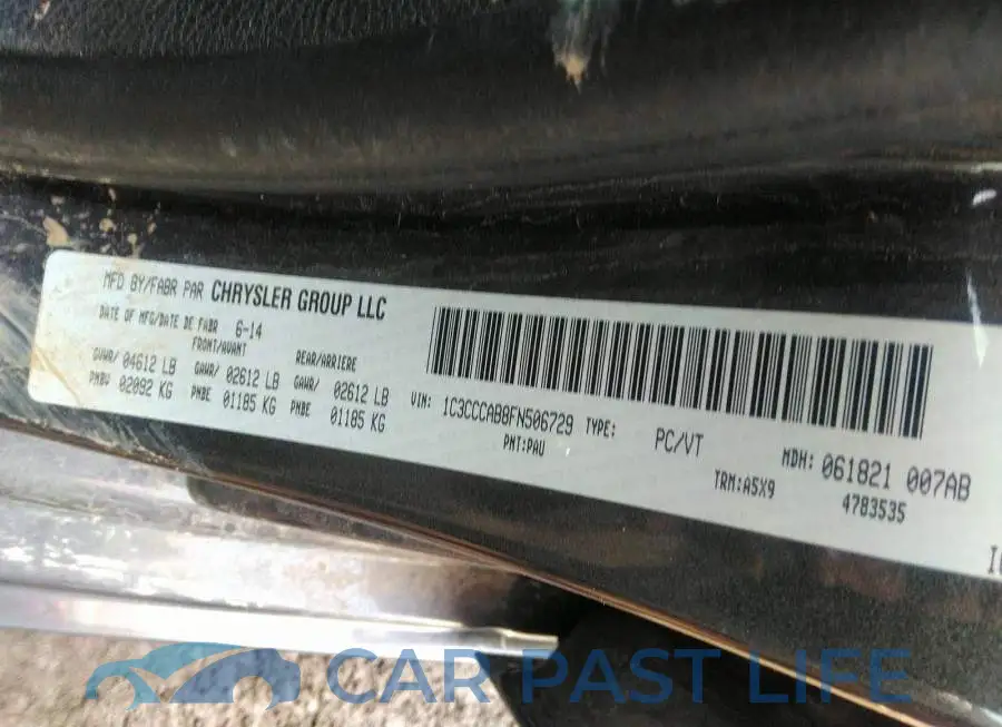 1C3CCCAB8FN506729# 9