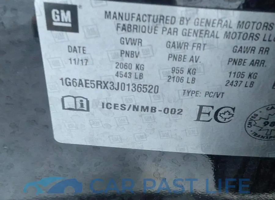 1G6AE5RX3J0136520# 9