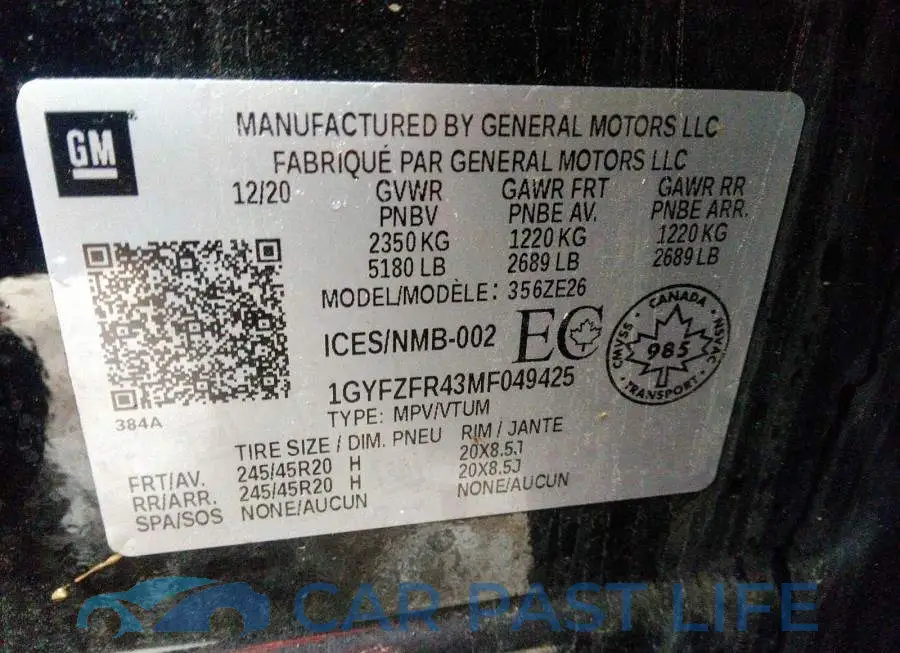 1GYFZFR43MF049425# 9