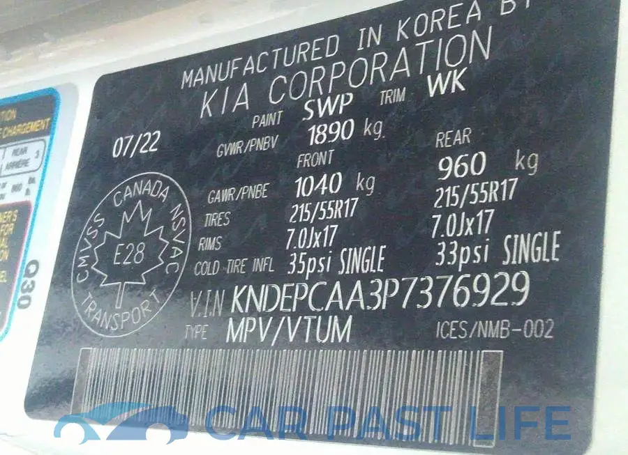 KNDEPCAA3P7376929# 9