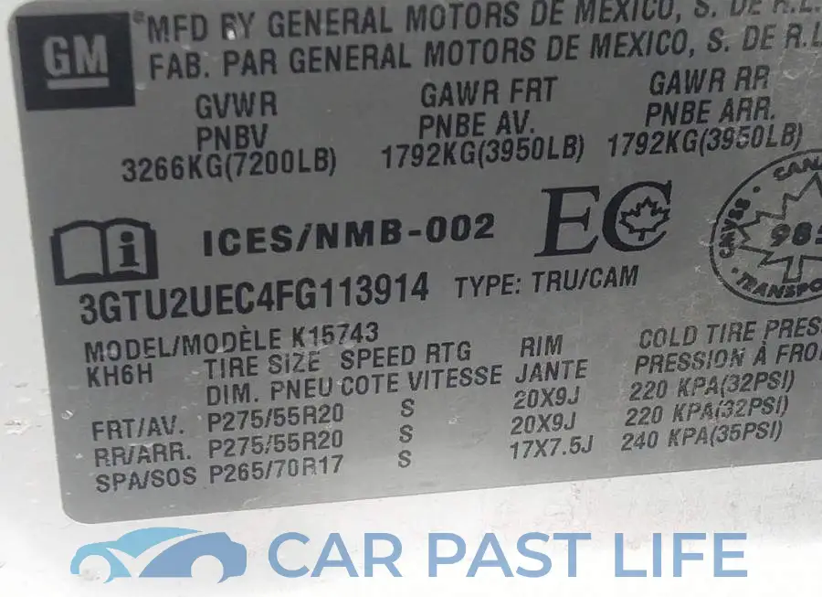 3GTU2UEC4FG113914# 9