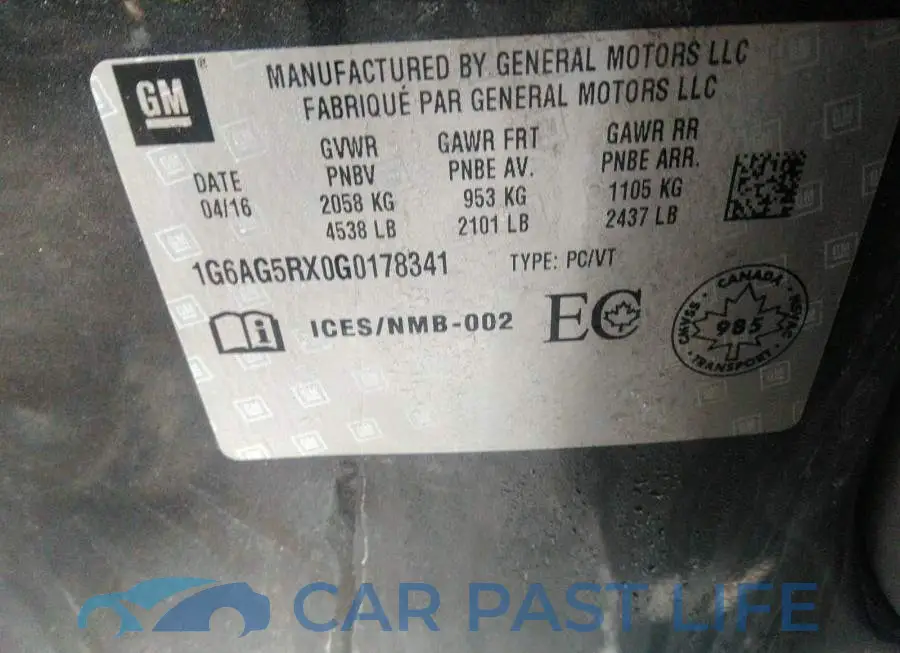 1G6AG5RX0G0178341# 9