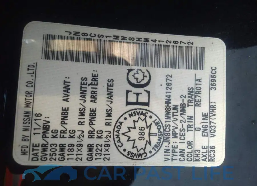 JN8CS1MW8HM412672# 9