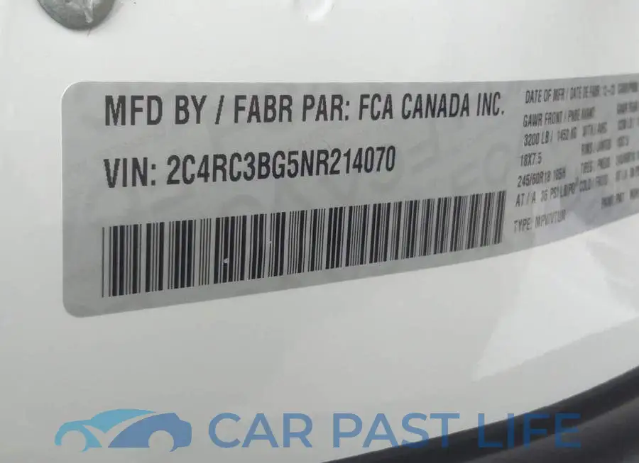 2C4RC3BG5NR214070# 9