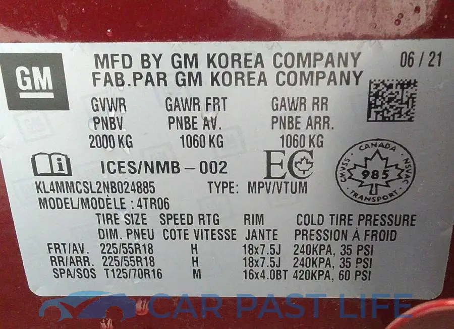 KL4MMCSL2NB024885# 9