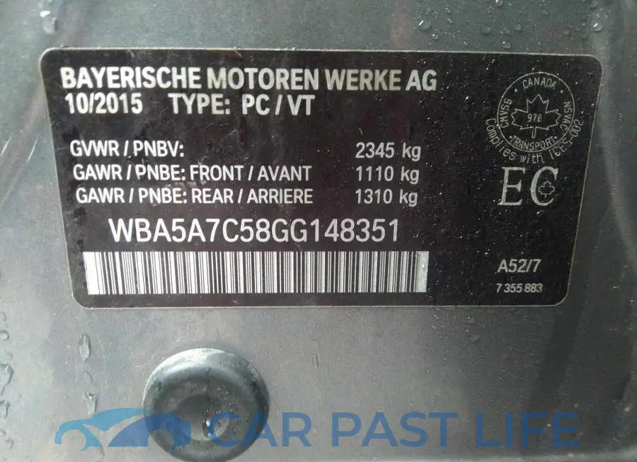WBA5A7C58GG148351# 9