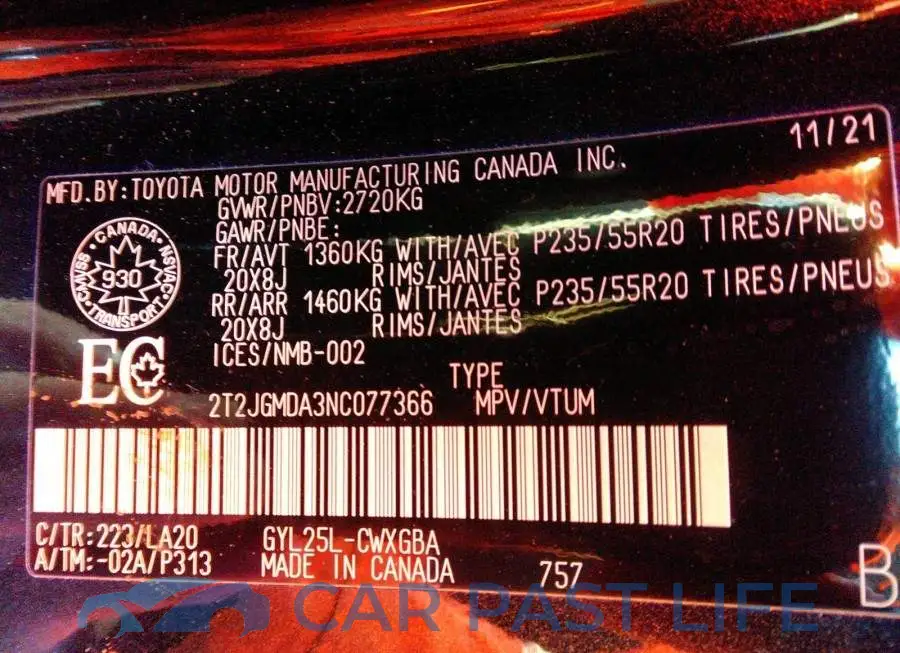 2T2JGMDA3NC077366# 9
