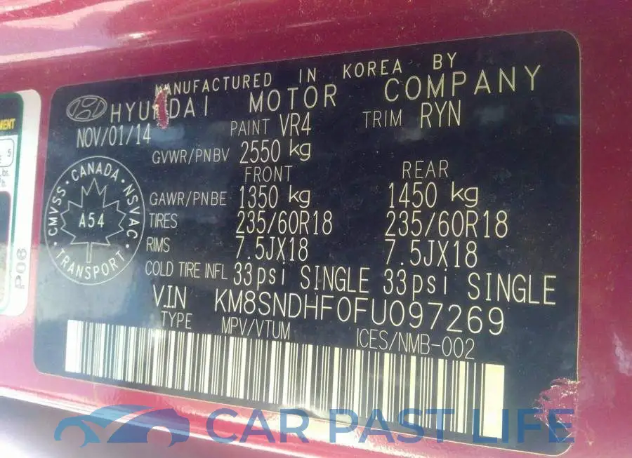 KM8SNDHF0FU097269# 9