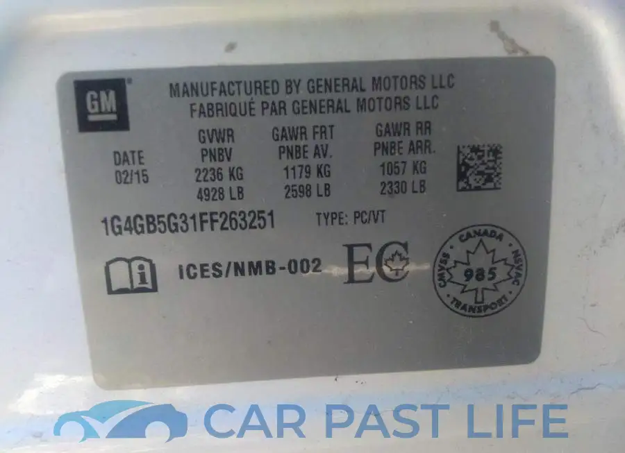 1G4GB5G31FF263251# 9