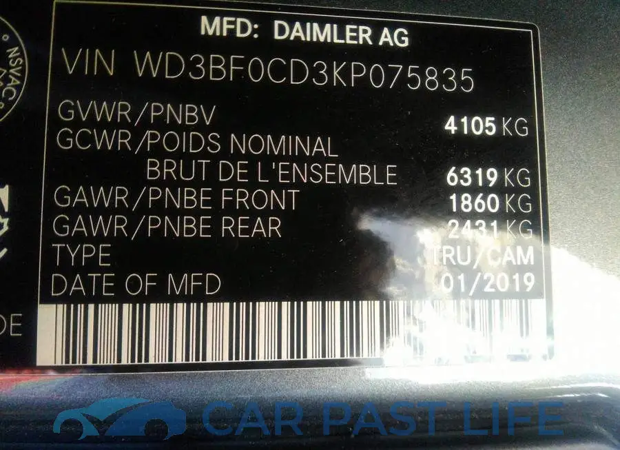 WD3BF0CD3KP075835# 9