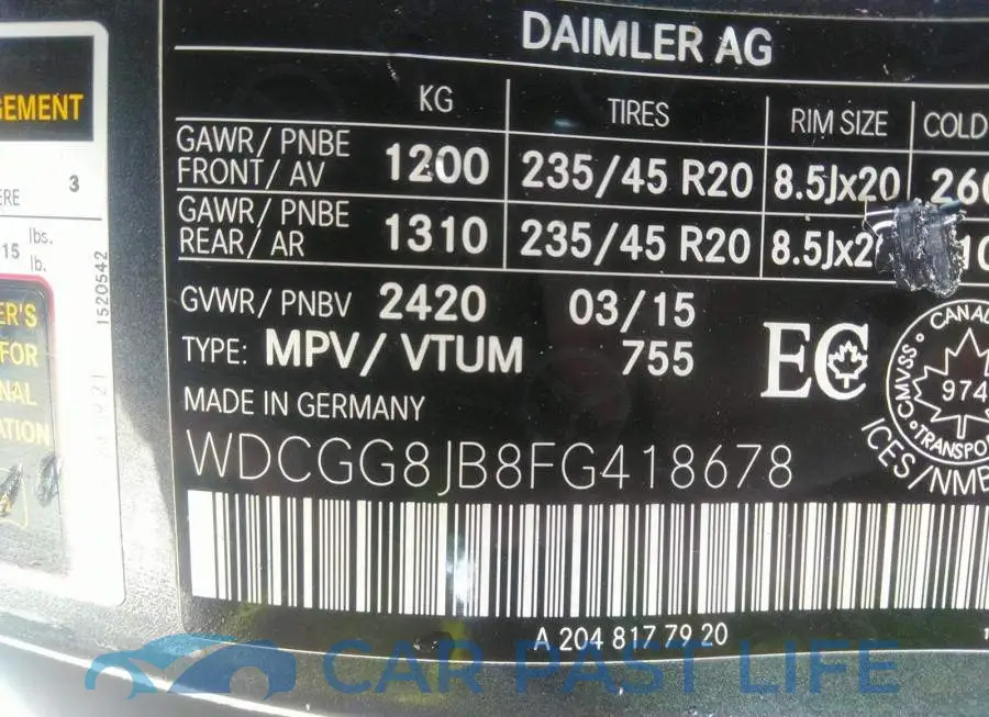 WDCGG8JB8FG418678# 9