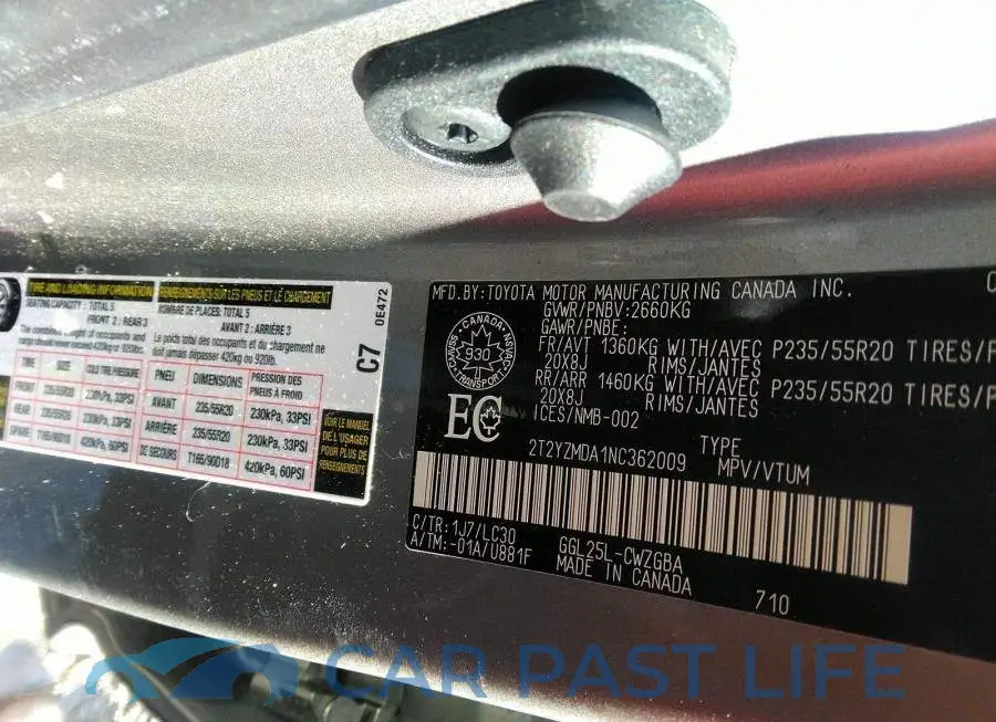 2T2YZMDA1NC362009# 9