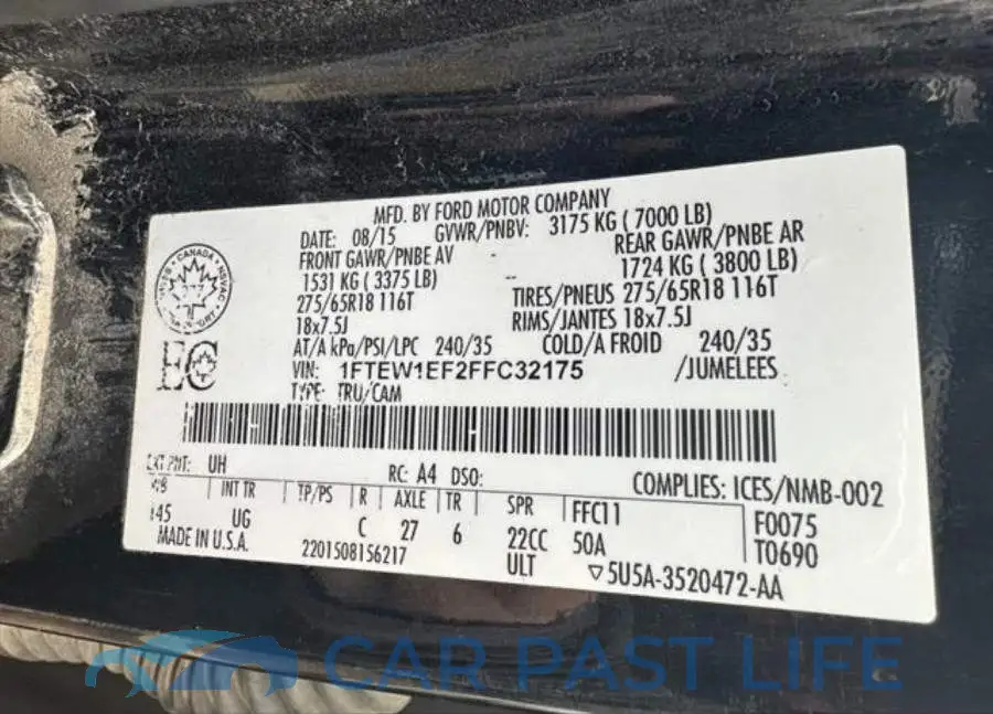 1FTEW1EF2FFC32175# 9