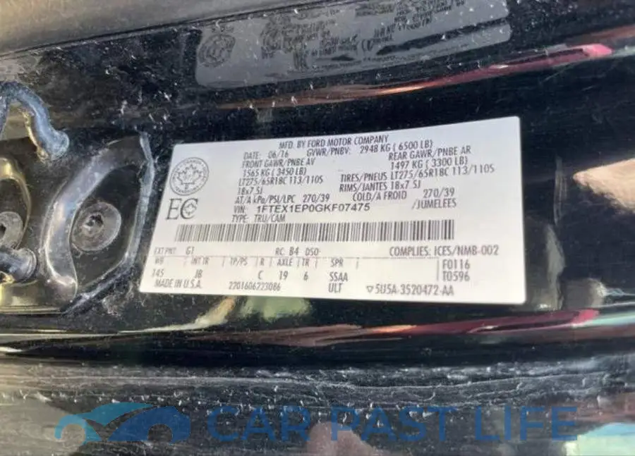 1FTEX1EP0GKF07475# 9