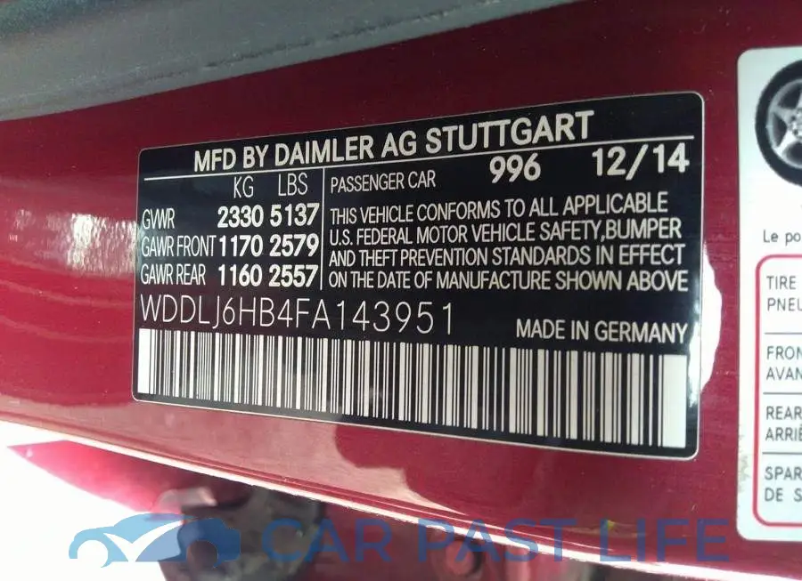 WDDLJ6HB4FA143951# 9