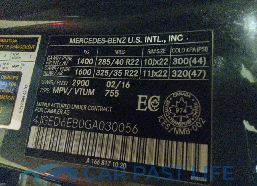 4JGED6EB0GA030056# 9