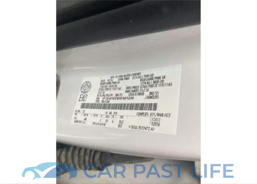 1FTEW1EF6HFA01234# 9