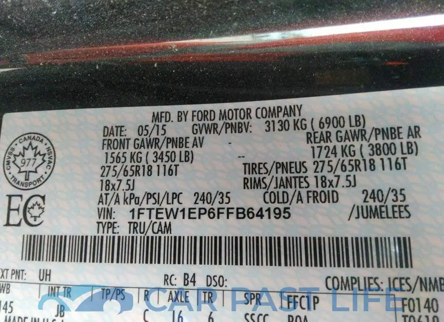 1FTEW1EP6FFB64195# 9