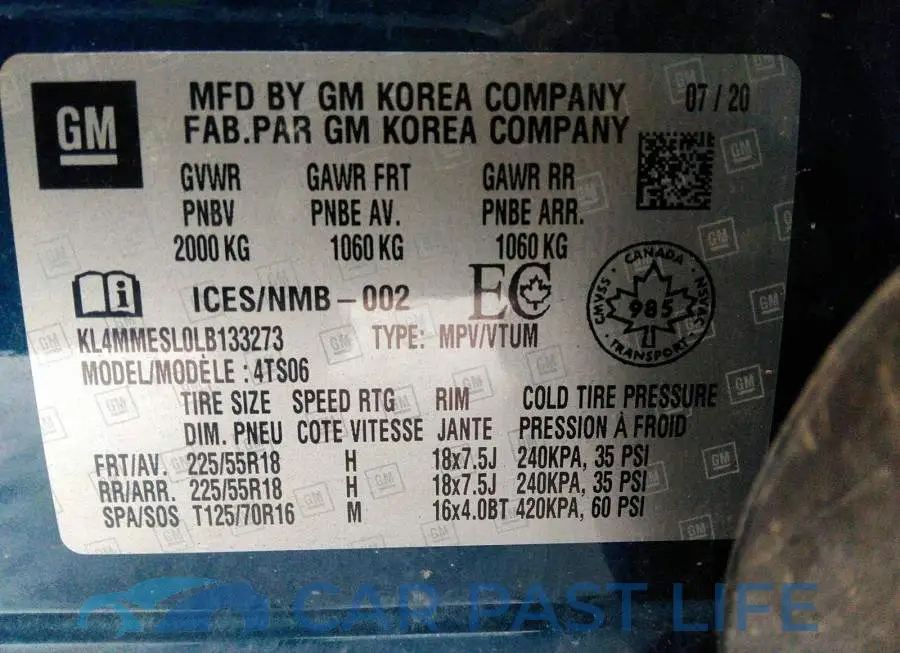 KL4MMESL0LB133273# 9