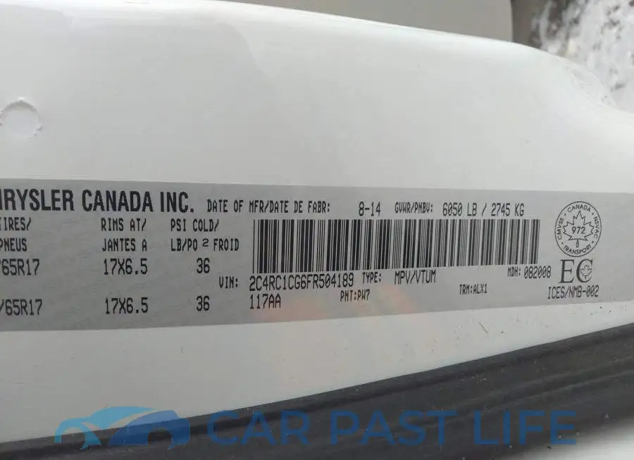 2C4RC1CG6FR504189# 9