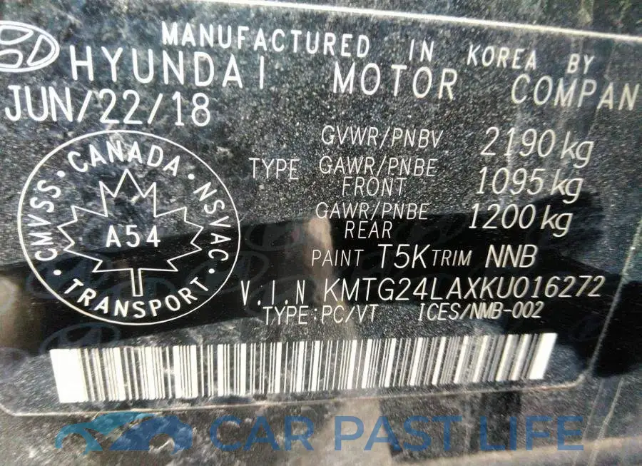 KMTG24LAXKU016272# 9