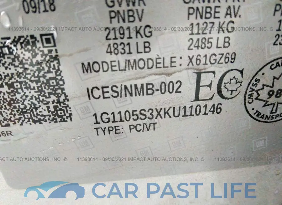 1G1105S3XKU110146# 9